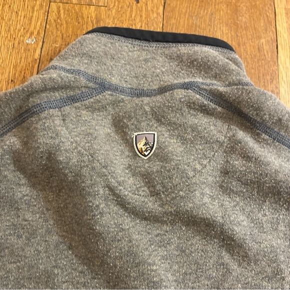 Kuhl Kashmira Fleece Sweater Jacket Men’s Small 1/4 Zip Gray Black Logo - Picture 5 of 14